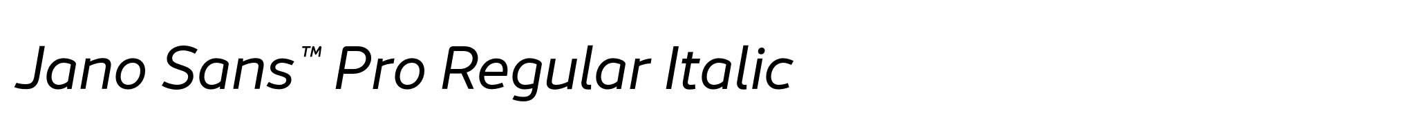 Jano Sans™ Pro Regular Italic image